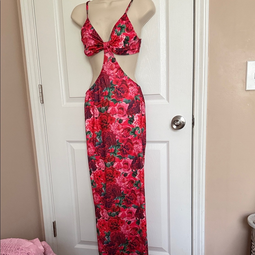 Red Floral Dress